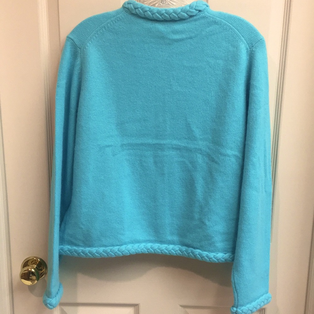 NWOT “David Brooks” Cropped Braided Detail Sweater - Picture 6 of 9